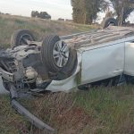 Accidente en Ruta 3 : Un auto volcado sin heridos
