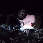 Vuelco en Ruta 3: Dos personas trasladadas al Hospital