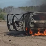 La región: Se incendió un auto en un camino vecinal de Patagones